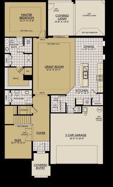 Sandalwood first floor plan William Ryan Homes Tampa