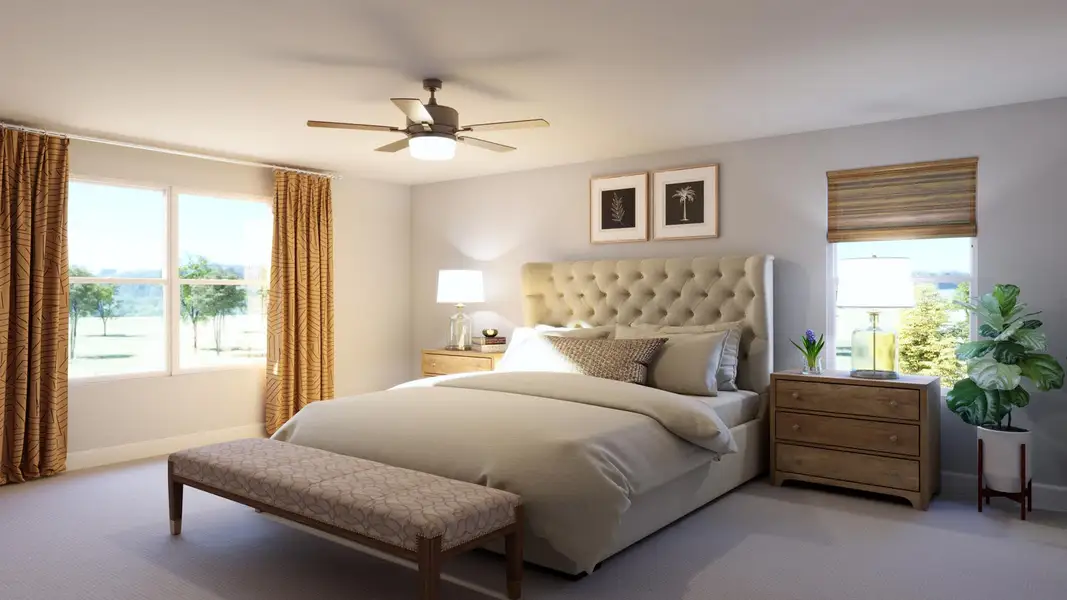 Primary Bedroom | Lotus at Harrell Oaks in Orlando, FL by Landsea Homes