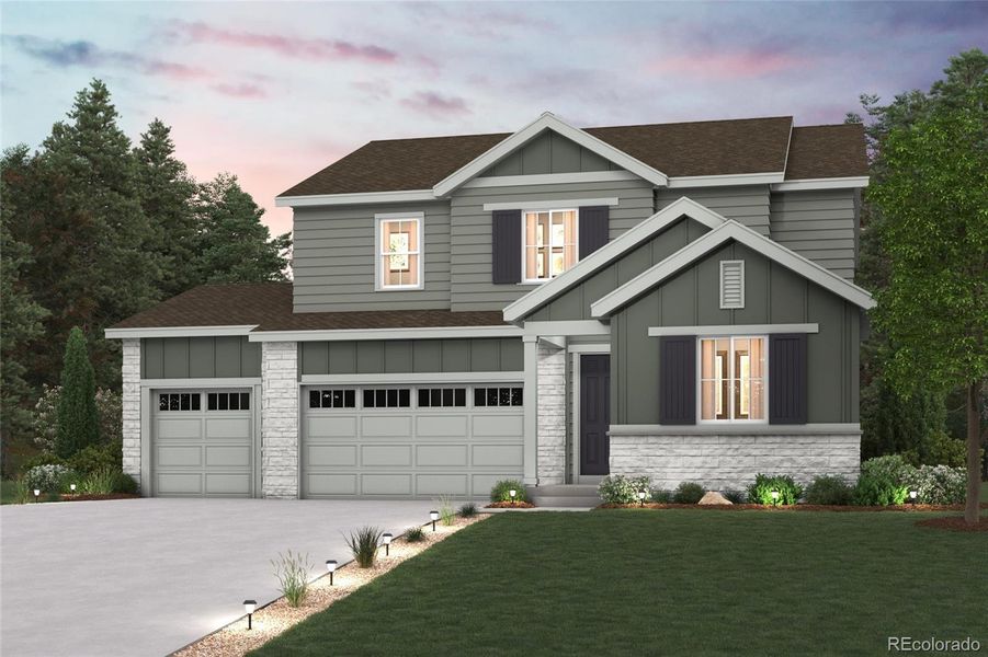 New construction Single-Family house 13740 Hanging Lake Street, Parker, CO 80138 Aster- photo