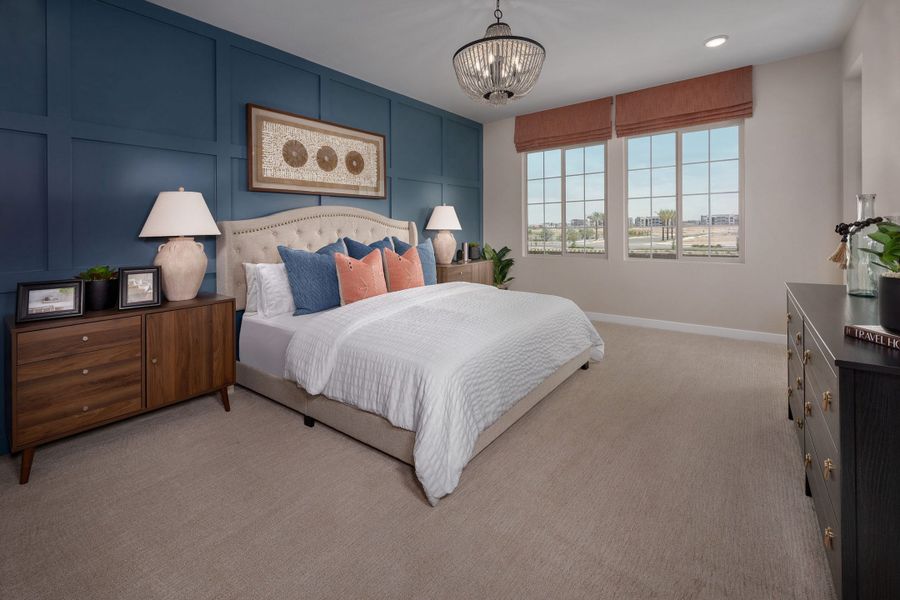 Primary Bedroom | Cyan | Greenpointe at Eastmark | New homes in Mesa, Arizona | Landsea Homes