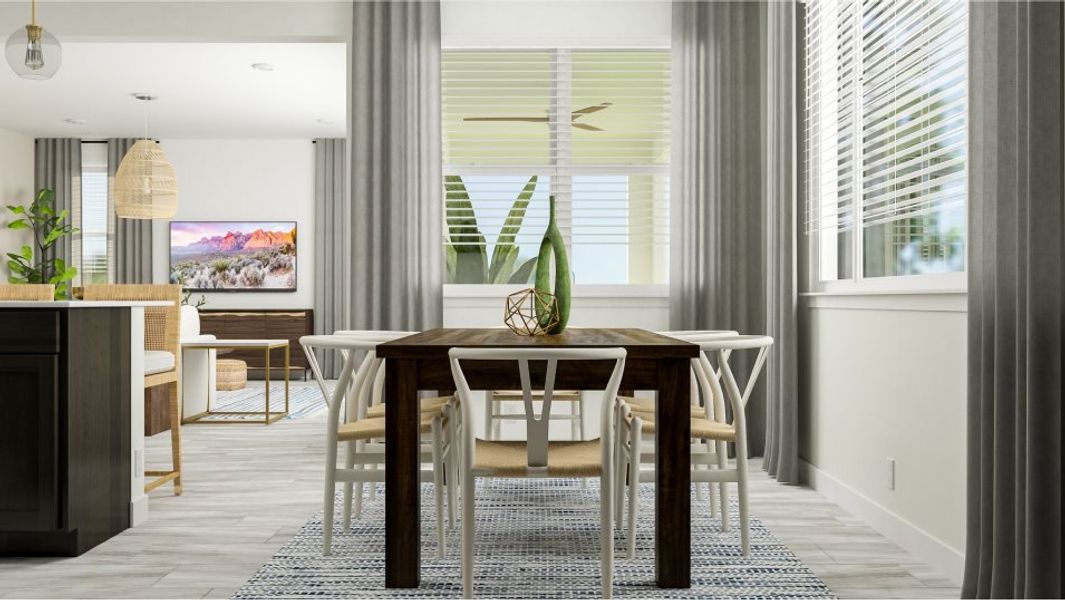 Dining room next to the kitchen