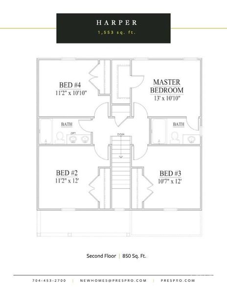 Second Story Floor Plan