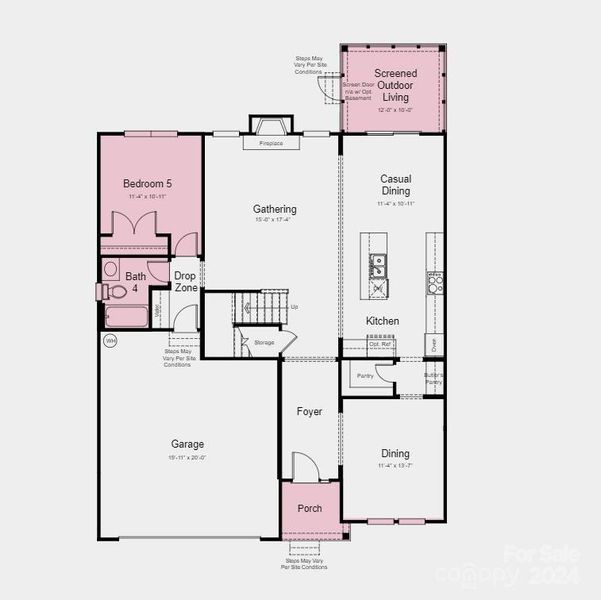 Floor Plan - Structural Options Added Include: Covered Screened Patio and Bedroom with Full Bathroom