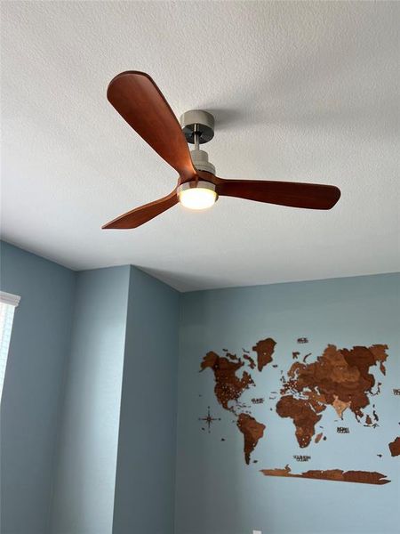 The owner has added nice touches to the home, including upgraded lighting/ceiling fans.