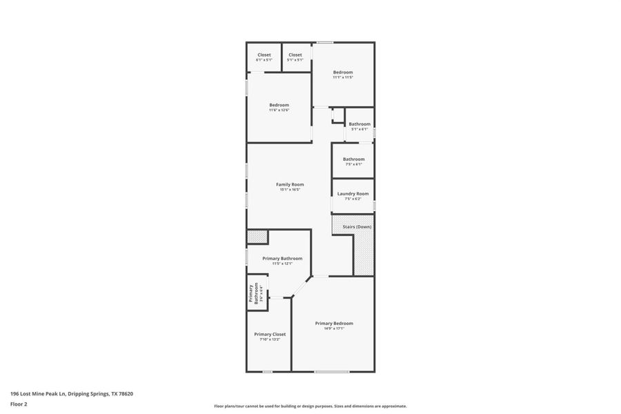 The Floor Plan for the Second Floor.