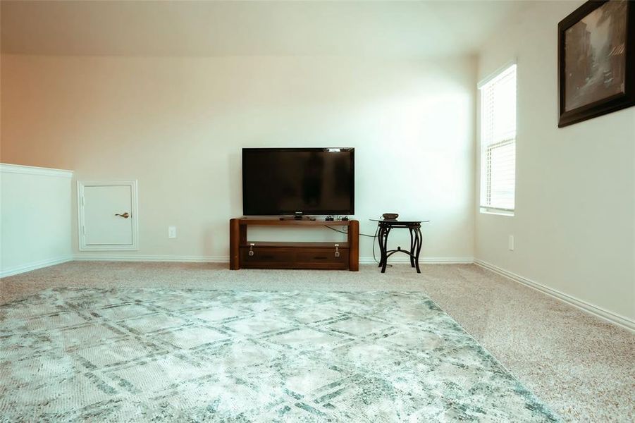 View of carpeted living room