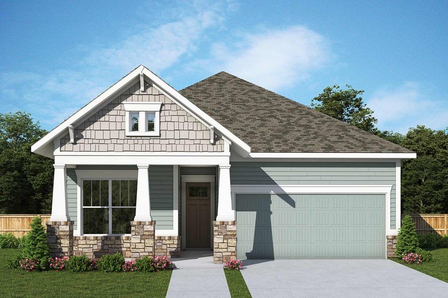 New construction Single-Family house The Elkwood, 6828 Bungalow Road, Flowery Branch, GA 30542 - photo