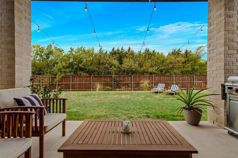 View of yard featuring a patio area