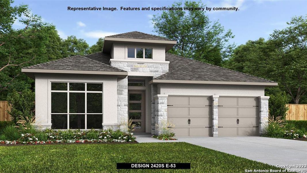New construction Single-Family house 361 Bodensee Place, New Braunfels, TX 78130 Design 2420S- photo