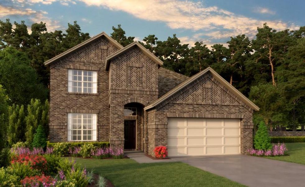 Welcome home to 31740 Redbud Blossom Lane located in the community of The Meadows at Imperial Oaks zoned to Conroe ISD.