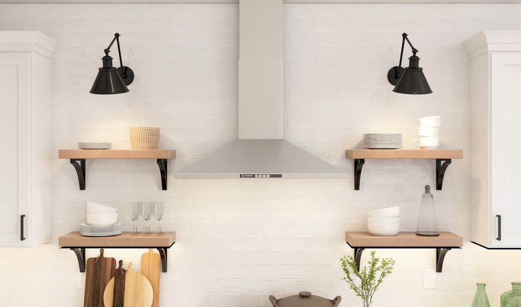 Kitchen floating shelves