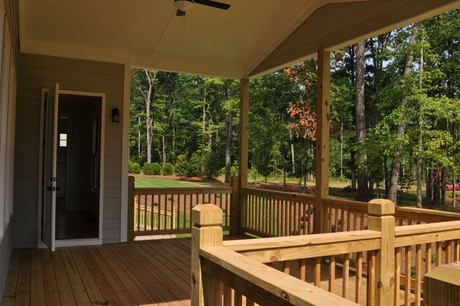 Optional covered deck