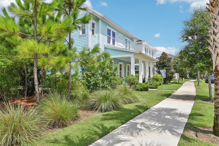 Lush Landscaping Next to the Home