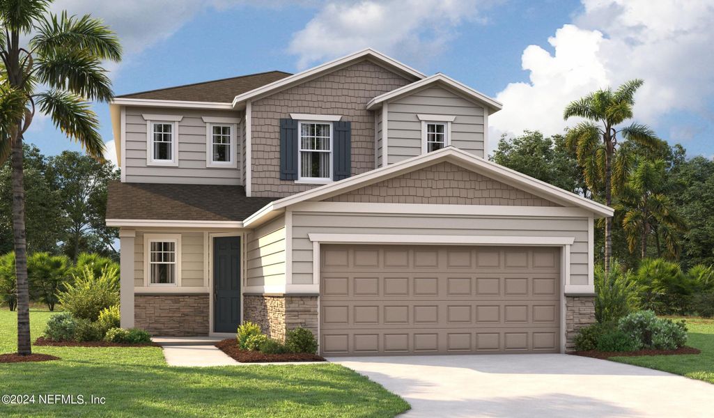 New construction Single-Family house 902 Cedar Slough Drive, Jacksonville, FL 32220 Palm- photo