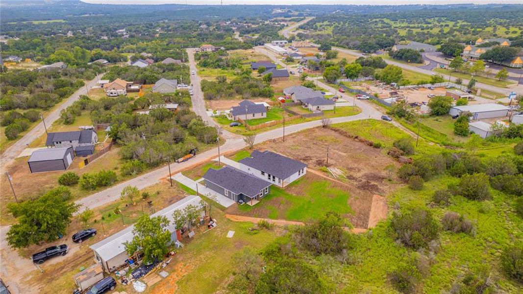 Birds eye view of property