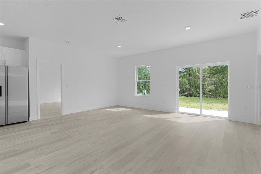 View of living room from the dining area