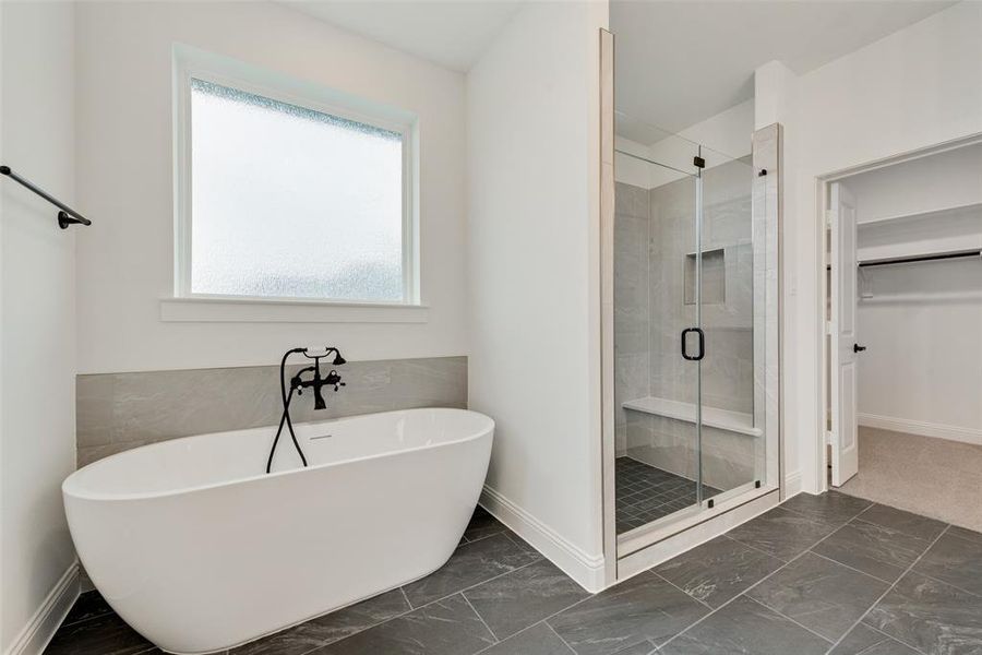 Bathroom with separate shower and tub