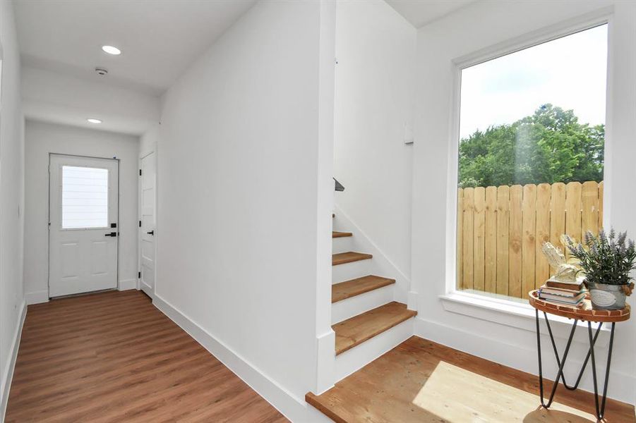 Hallway to garage and backyard