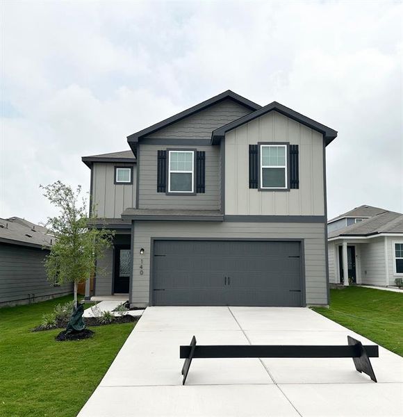 Everything you’re searching for can be found in the Mesquite plan! This two-story home offers three bedrooms, two and a half bathrooms, a two-car garage, a host of upgrades such as WI-Fi enabled garage door opener with ability to link to Amazon Key, programmable thermostat and blinds at front windows.