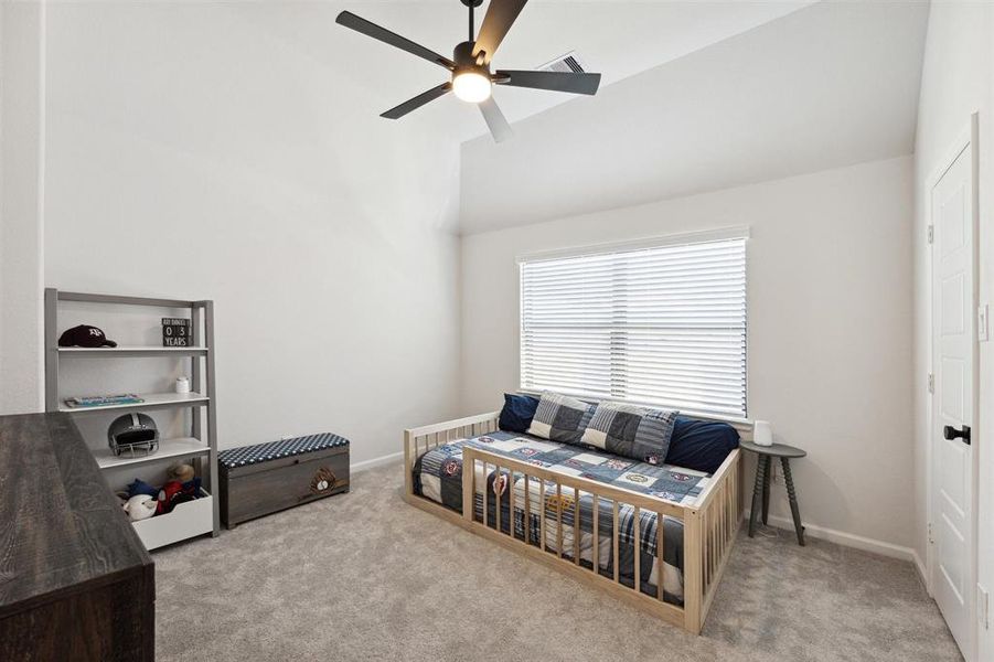 Another secondary bedroom located upstairs.