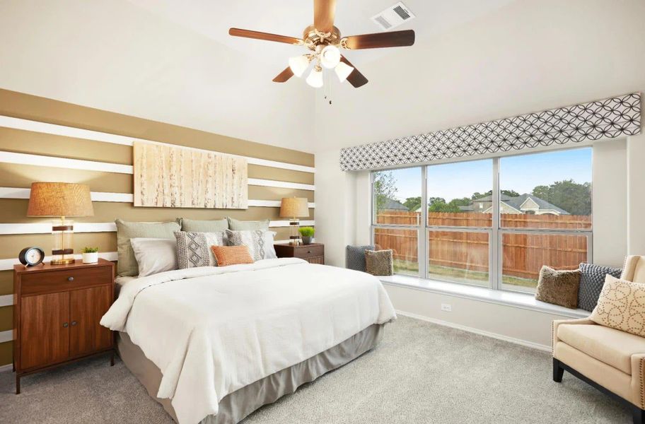 Primary Bedroom | Concept 2065 at Silo Mills - Select Series in Joshua, TX by Landsea Homes