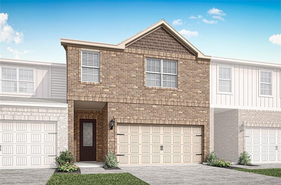 Front exterior rendering of the Appaloosa floorplan built at 489 MB's Way.