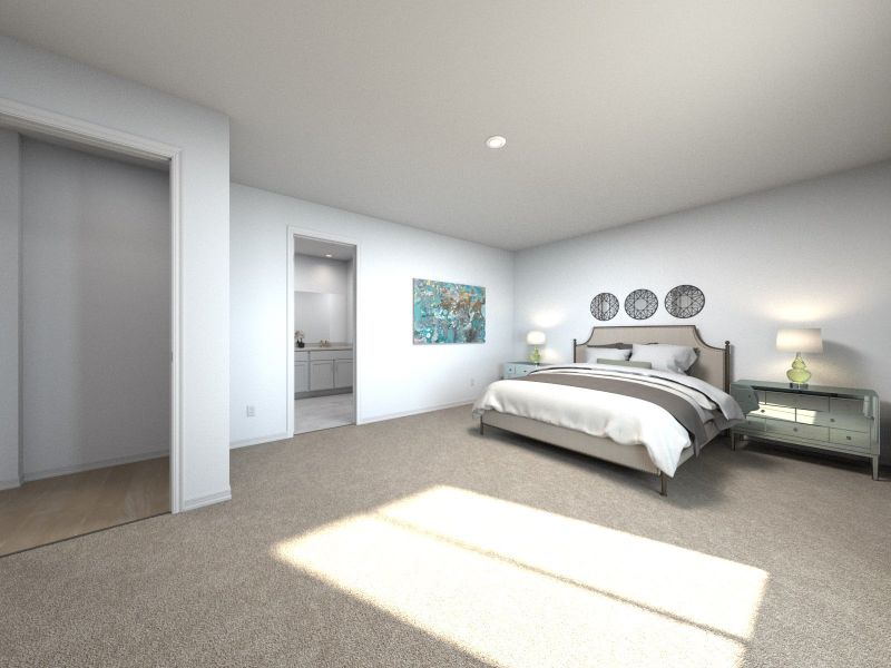 Primary Bedroom of the Paloma floorplan.