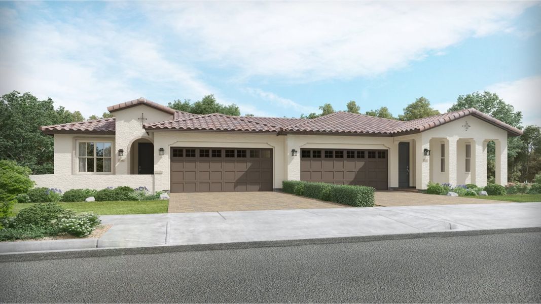 New construction Single-Family house Sunrise Plan 3559, 17269 W Via Lindo Court, Surprise, AZ 85387 - photo