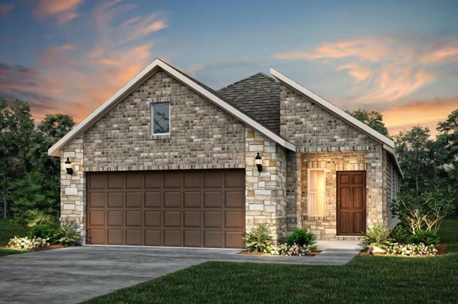 Pulte Homes, Kerrville elevation MD201, rendering