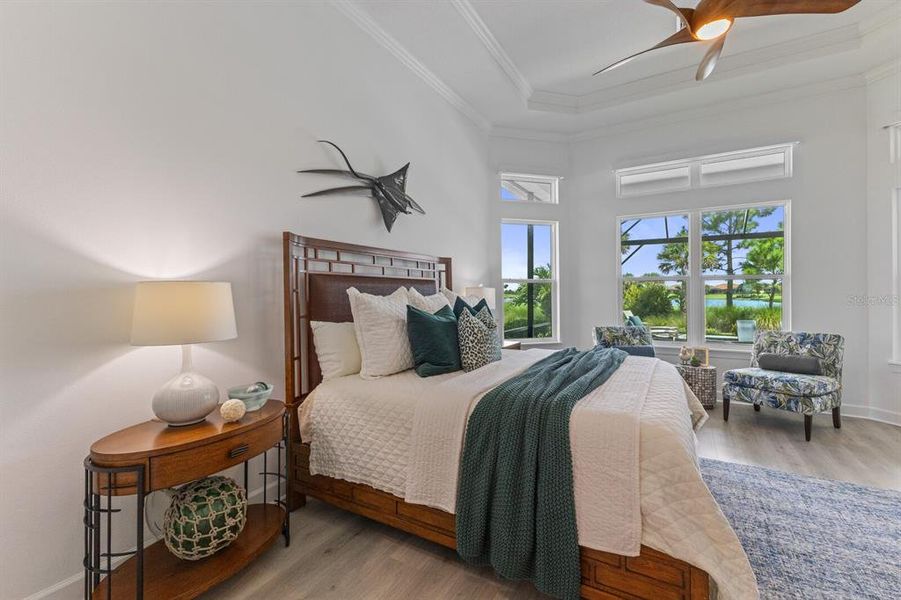 Primary Bedroom with high ceilings