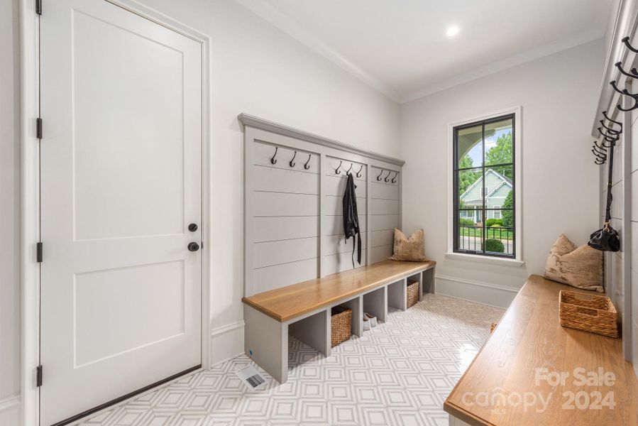 Mudroom Attached to the Garage