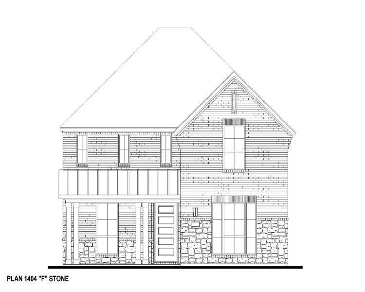 Plan 1404 Elevation F w/ Stone