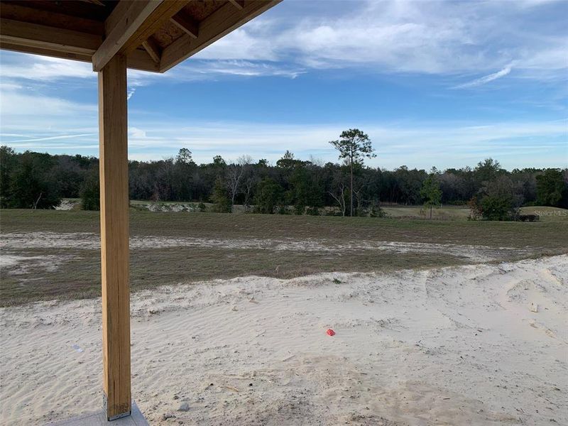 view from covered patio