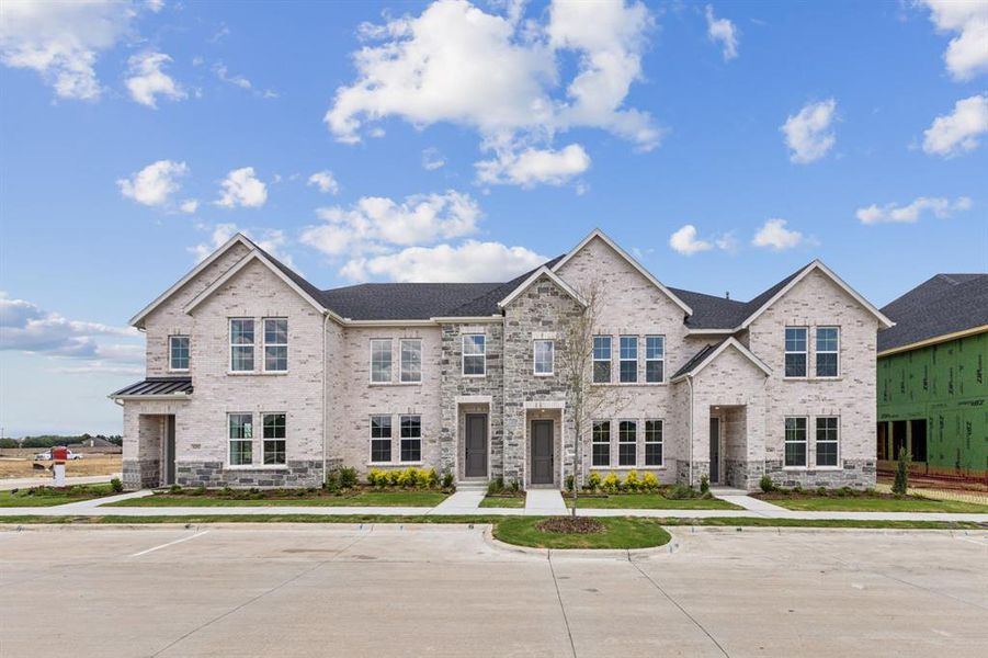 With a beautiful brick and stone exterior, your new lock and leave home offers fantastic style and endless curb appeal!