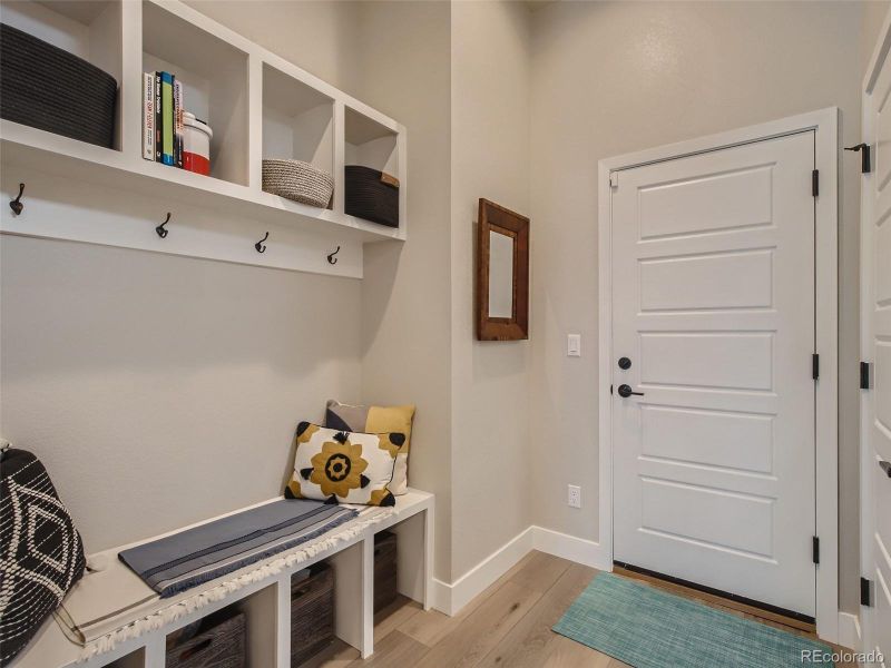 mudroom area off of garage-main level