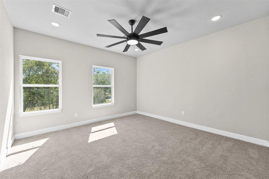 Plenty of natural light in the main bedroom