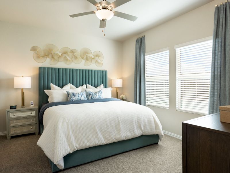 The Carlsbad's primary bedroom featured at Trails of Lavon