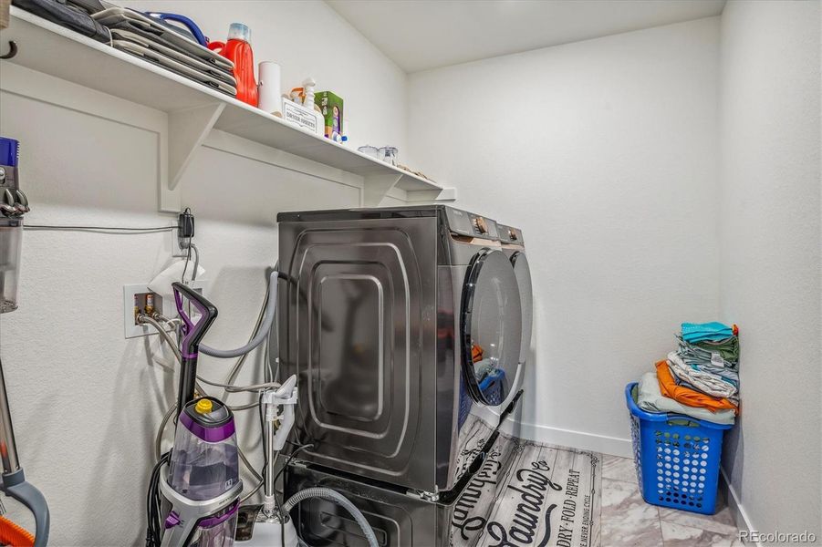 Laundry Room with Shelving