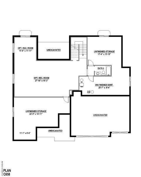 Plan C658 BASE BATH