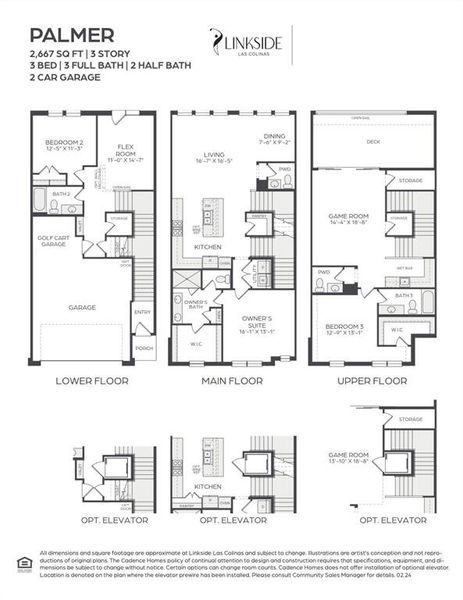 Our Palmer floor plan offers entertaining space galore with private bedrooms on each floor!