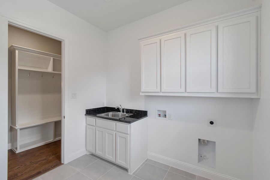 Laundry Room | Concept 3634 at The Meadows in Gunter, TX by Landsea Homes