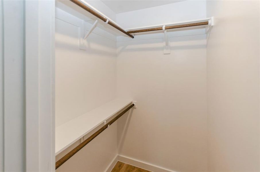 Spacious closet featuring wood-type flooring