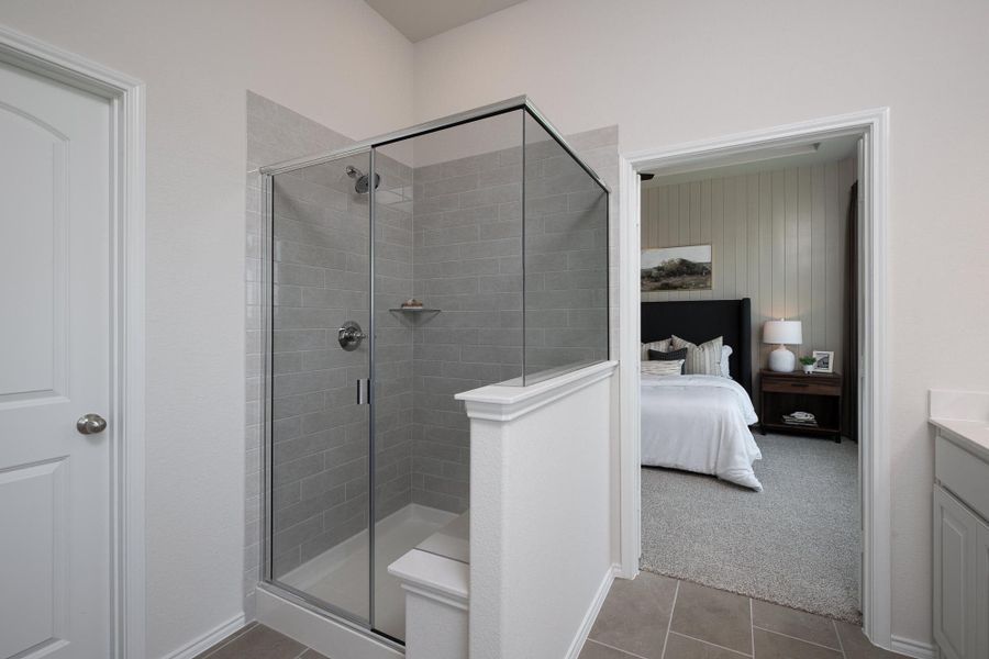 Primary Bathroom | Concept 2186 at Silo Mills - Select Series in Joshua, TX by Landsea Homes