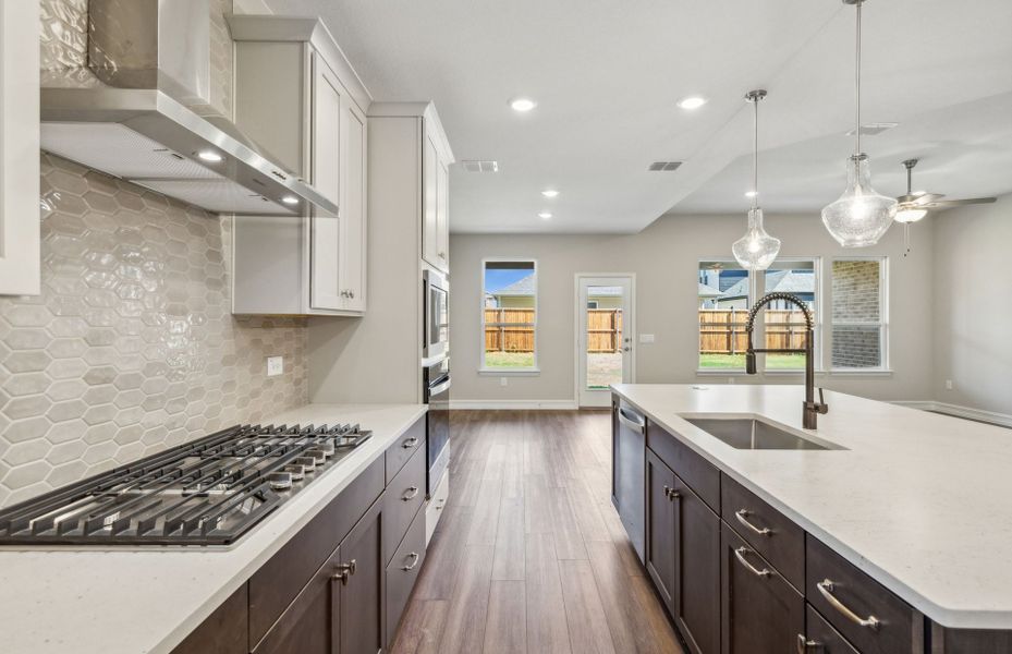 Oversized kitchen with large island