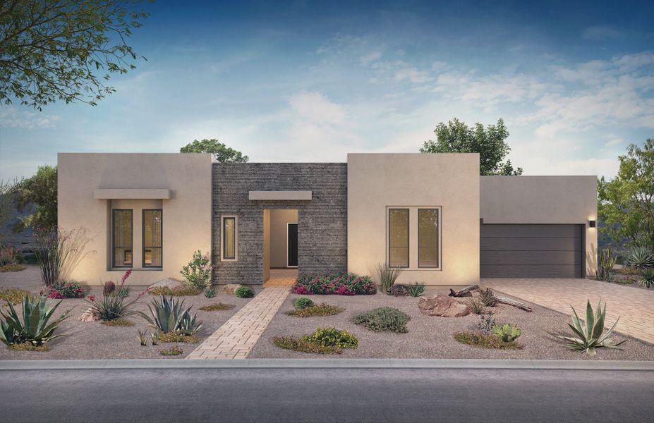 Plan 7023 Exterior A: Desert Adobe