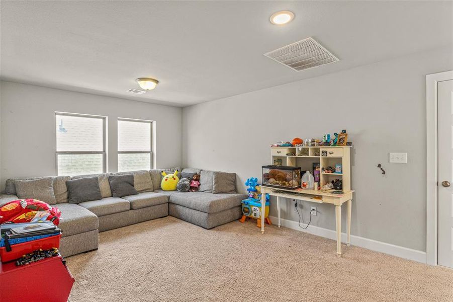 View of carpeted living room