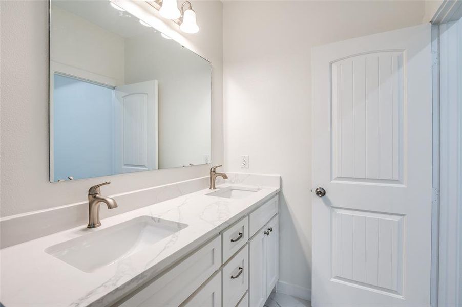 Bathroom featuring vanity