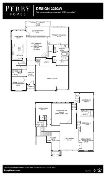 Floor Plan for 3393W