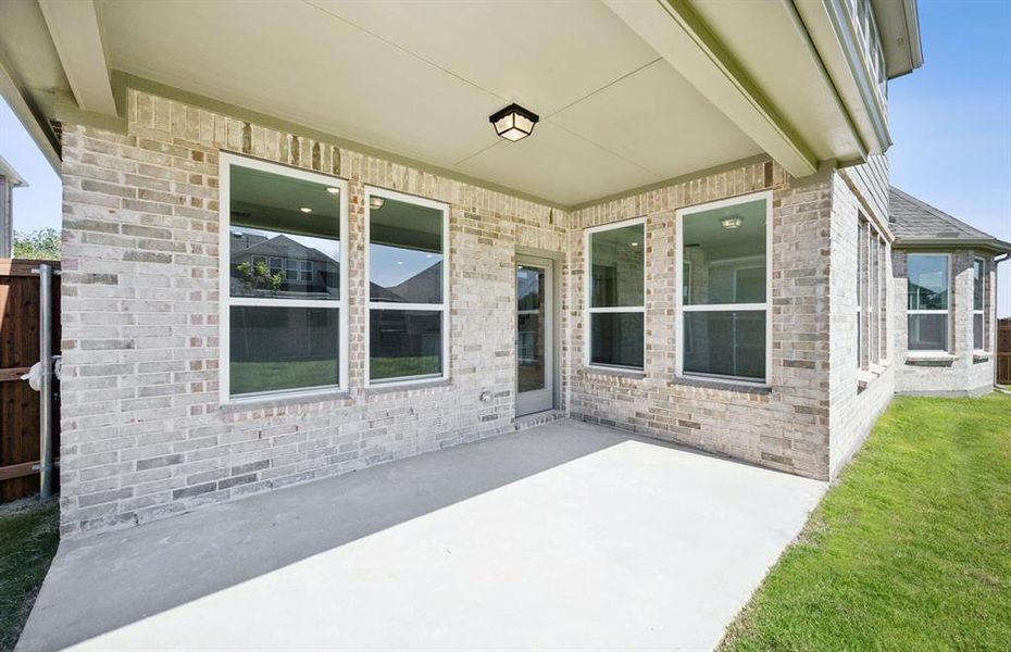 Large covered patio