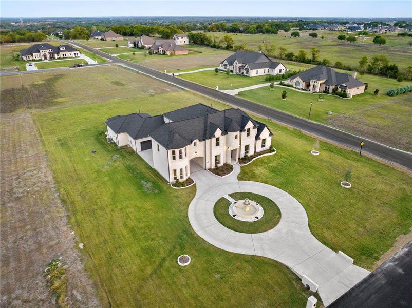 Birds eye view of property